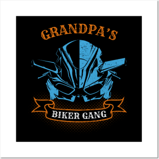 Grandpa's Biker Gang Father's Day Posters and Art